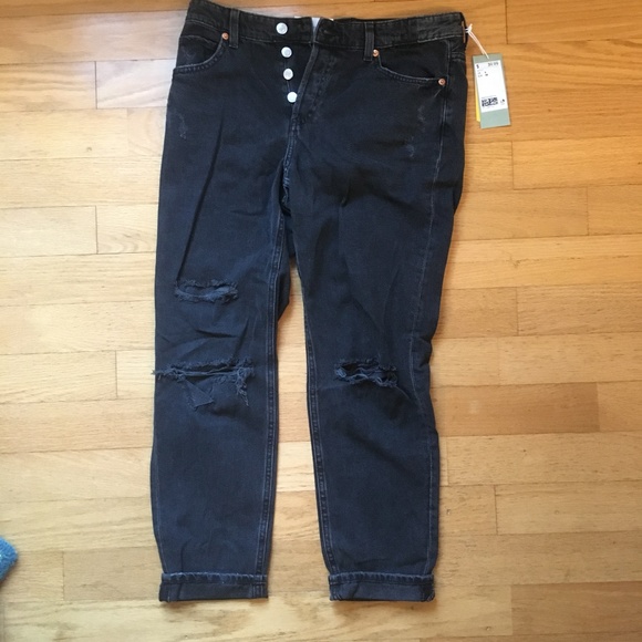 H&M Denim - Loose Fit Jeans with Distressed Knees by H&M...Never Worn!